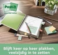 Post-it memoblokje  76x127mm 655PRT recycled assorti ds/16-1