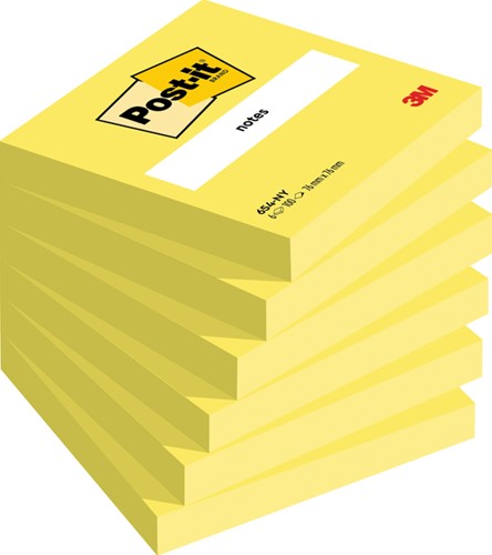 Post-it memoblokje  76x 76mm 654NYEL neon geel