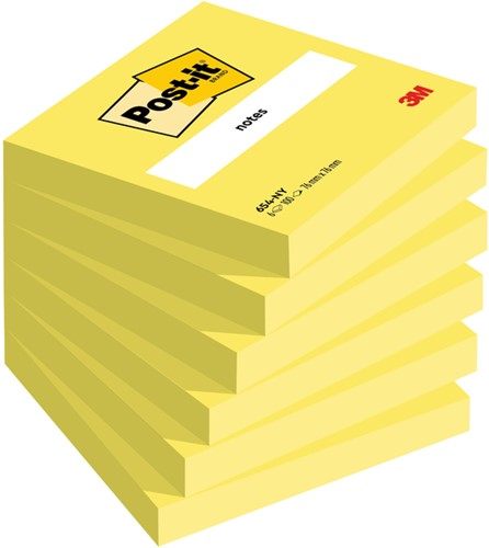 Post-it memoblokje  76x 76mm 654NYEL neon geel