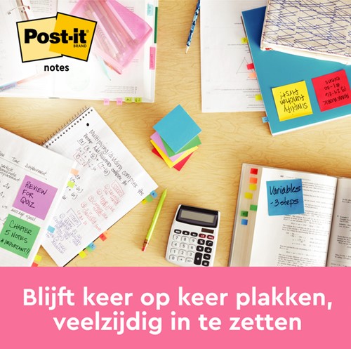 Post-it memoblokje  76x 76mm 654NORA neon oranje-2