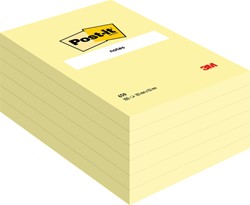 Post-it memoblokje 102x152mm 659YEL geel 