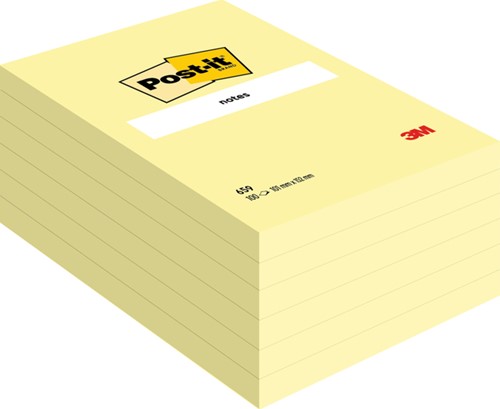Post-it memoblokje 102x152mm 659YEL geel 