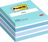Post-it memoblokje  76x 76mm 2028B aqua blauw blok/450