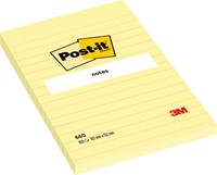 Post-it memoblokje 102x152mm 660YEL geel lijn-1