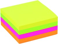 Post-it memoblokje  75x75mm Quantore Neon assorti pk/4-4