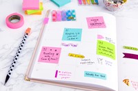 Post-it memoblokje  76x 76mm 2028NP lollipop roze/geel blok/450-2