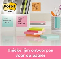 Post-it memoblokje  76x 76mm 2028NP lollipop roze/geel blok/450-2