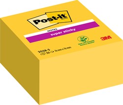 Post-it memoblokje  76x 76mm Super Sticky 2028-S ultra geel blok/350