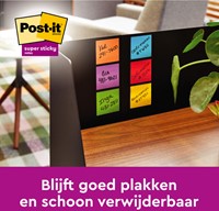 Post-it memoblokje  76x 76mm Super Sticky 2028-S ultra geel blok/350-3