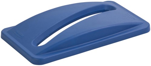 Afvalbakdeksel Slim Jim voor papier blauw