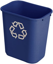 Afvalbak vierkant blauw 26.6 liter 