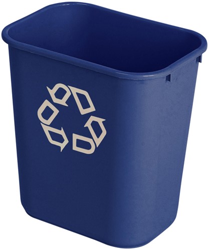 Afvalbak vierkant blauw 26.6 liter 