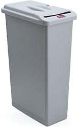 Afvalbak Slim Jim vertrouwelijk 8liter grijs