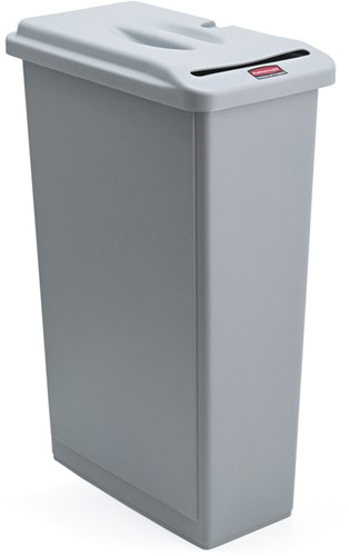 Afvalbak Slim Jim vertrouwelijk 8liter grijs