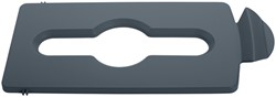 Afvalbakdeksel Slim Jim Recyclestation gemengd grijs
