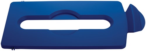 Afvalbakdeksel Slim Jim Recyclestation voor papier blauw