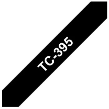 Brothertape TC-395  9mm wit op zwart-2