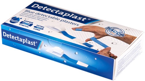 Waterafstotende blauwe pleister Detectaplast 180x20mm ds/100-2
