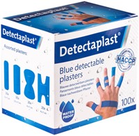 Waterafstotende blauwe pleister Detectaplast assorti ds/100-3