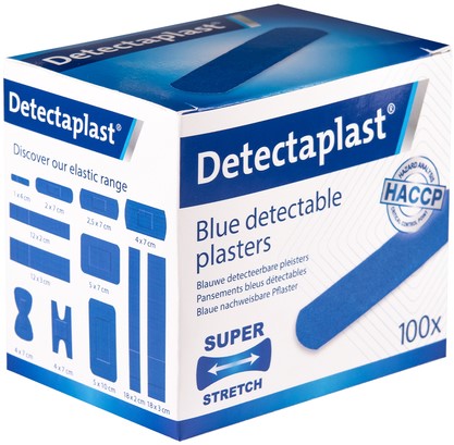 Elastische blauwe textielpleister Detectaplast 19x72mm ds/100-3