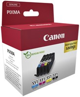 Inktcartridge Canon CLI-551 multipack zwart + 3x kleur-2