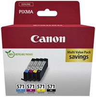 Inktcartridge Canon CLI-571 zwart/kleur multipack pk/4