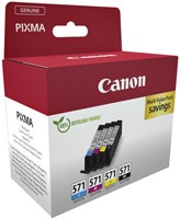 Inktcartridge Canon CLI-571 zwart/kleur multipack pk/4-2
