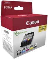 Inktcartridge Canon PGI-570/CLI-571 zwart/kleur multipack pk/5-2