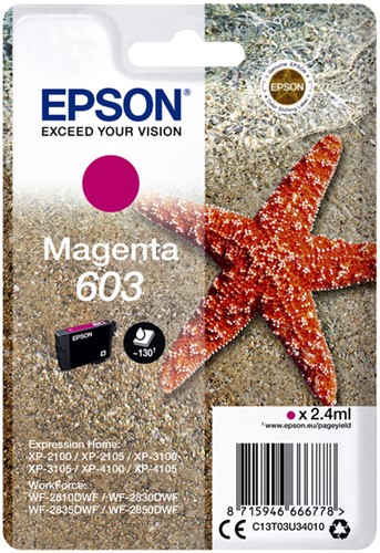 Inktcartridge Epson T03U3 603 magenta