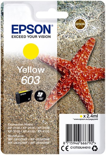 Inktcartridge Epson T03U4 603 geel