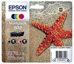 Inktcartridge Epson T03U6 zwart + 3 kleuren