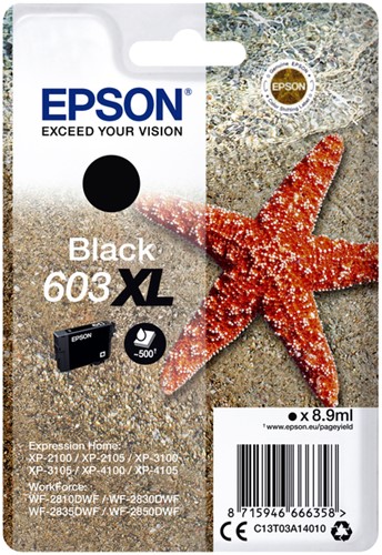 Inktcartridge Epson T03A1 603XL zwart