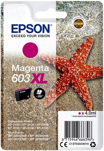Inktcartridge Epson T03A3 603XL magenta