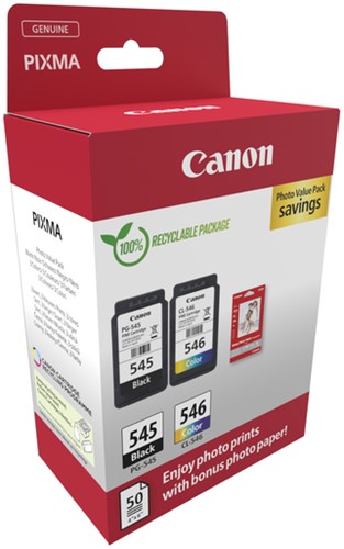 Inktcartridge Canon PG-545/CL-546 zwart + kleur pk/2-2