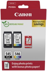 Inktcartridge Canon PG-545/CL-546 zwart + kleur pk/2