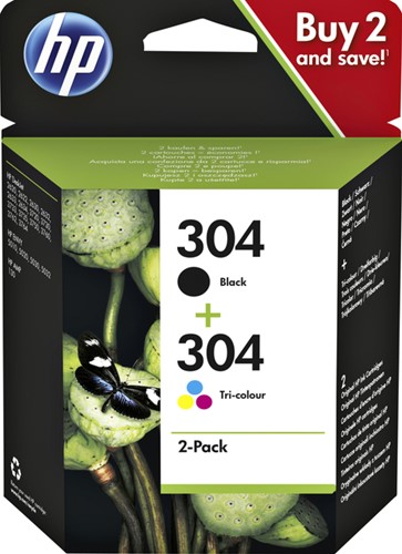 Inktcartridge HP 3JB05AE (304) zwart + kleur