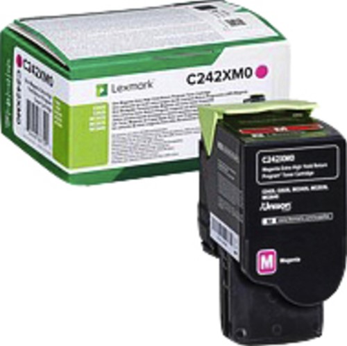 Tonercartridge Lexmark C242XM0 EHC 3.5K magenta