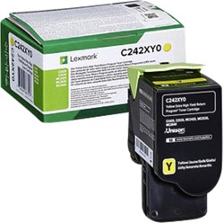 Tonercartridge Lexmark C242XY0 EHC 3.5K geel