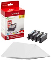 Inktcartridge Canon CLI-581XL 4 kleuren +50vel fotopap10x15cm-3