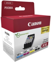 Inktcartridge Canon CLI-581XXL zwart + 3 kleuren EHC-2