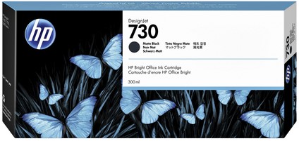 Inktcartridge HP P2V71A (730) 300ml mat zwart