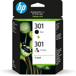 Inktcartridge HP N9J72AE (301) zwart + kleur