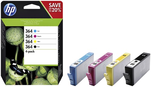 Inktcartridge HP N9J73AE (364) zwart+ kleur
