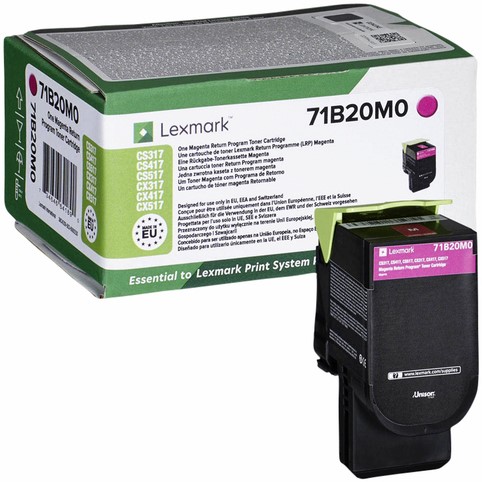 Tonercartridge Lexmark 71B20M0 2.3K magenta