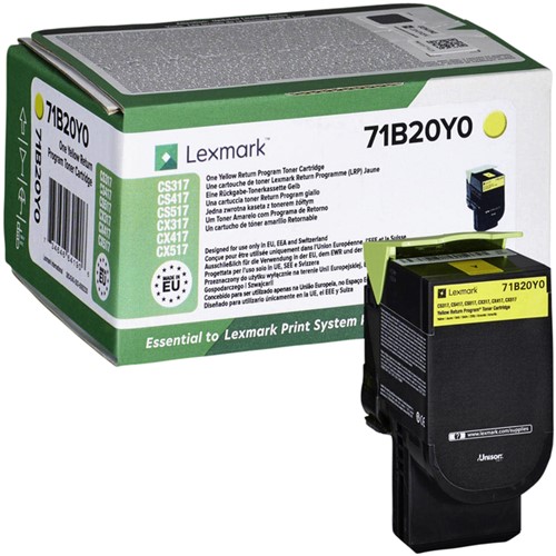 Tonercartridge Lexmark 71B20Y0 2.3K geel
