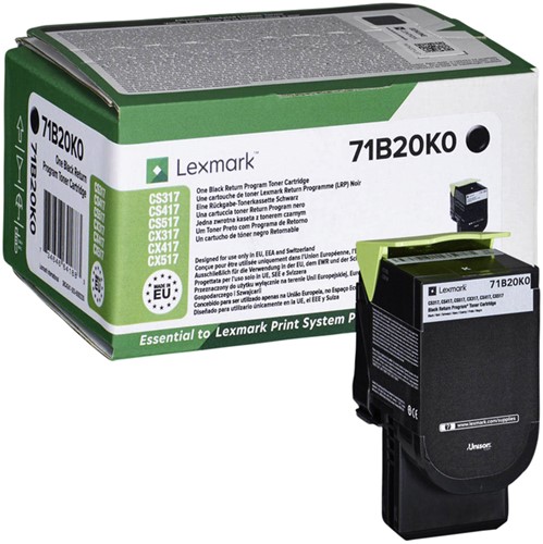 Tonercartridge Lexmark 71B20K0 3K zwart