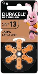 Batterij Duracell DA13 hearing aid pk/6