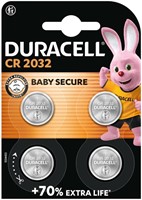 Batterij knoopcel Duracell 2032 lithium pk/4