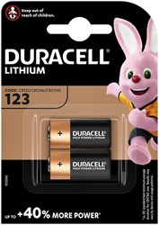 Batterij Duracell 123 Lithium 2 pack