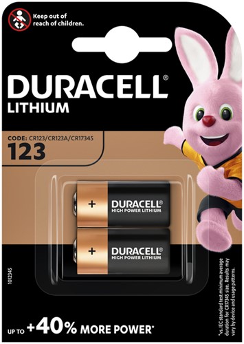 Batterij Duracell 123 Lithium 2 pack